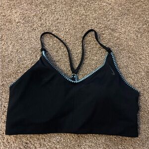 Nike Black Sports Bra with Blue Accents
